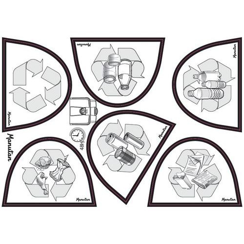 Poubelle plastique agroalimentaire 45 L blanc - Image 3