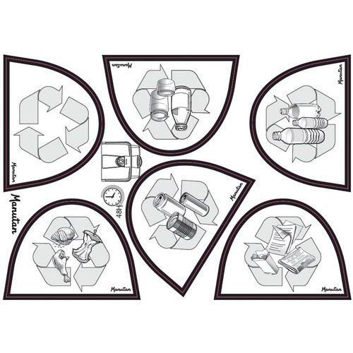 Poubelle plastique agroalimentaire 45 L jaune - Image 5