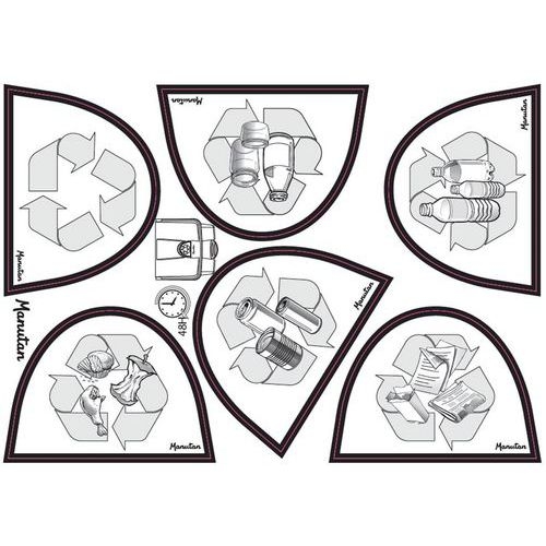 Poubelle plastique agroalimentaire 70 L blanc - Image 3