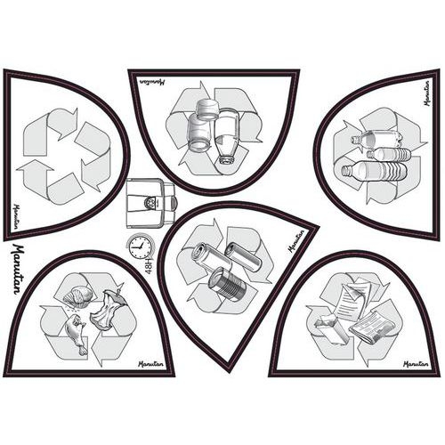 Poubelle plastique agroalimentaire 70 L jaune - Image 2