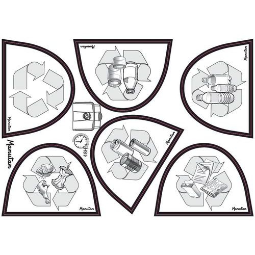 Poubelle plastique agroalimentaire 90 L rouge - Image 4