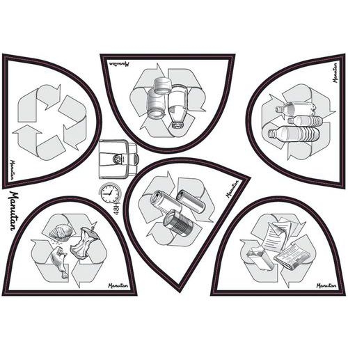 Poubelle plastique agroalimentaire 90 L jaune - Image 3