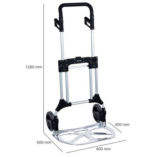 Diable pliant aluminium - Force 90 à 200 kg - Manutan Expert - Image 2