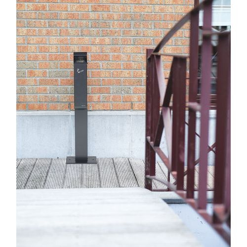 Poteau et base pour cendrier mural 3 L gris - Image 6