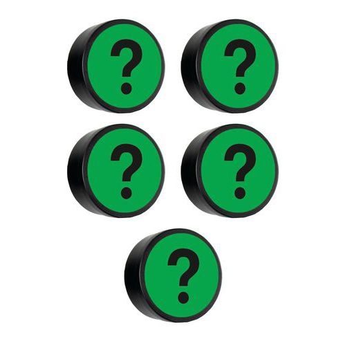 Aimant rond avec symbole point d'interrogation - Image 4