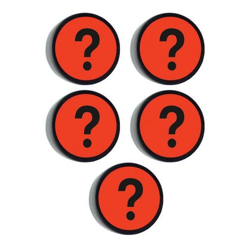 Aimant rond avec symbole point d'interrogation - Image 2