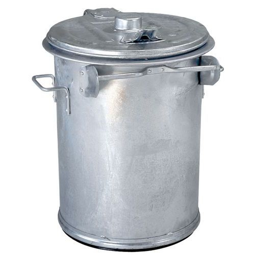 Poubelle en acier galvanisé - 70 et 90 L - Image principale