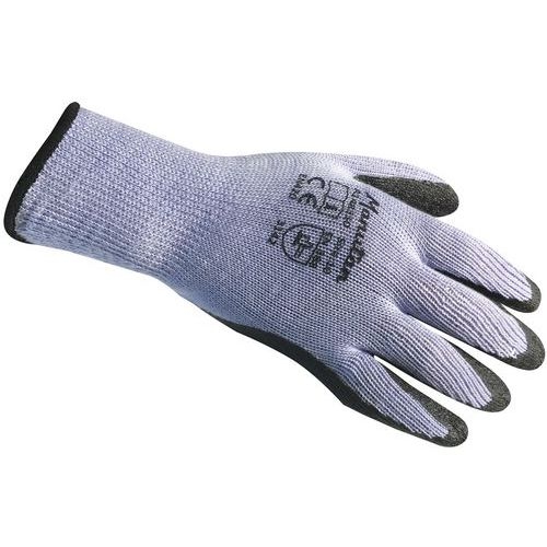 10 paires de gants tricotés enduits latex T10 Bleu/Noir - Image principale