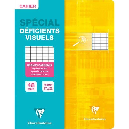 Cahier 90g 48 pages seyes 2.5 mm agrandi 10/10 format 17 x 22 cm - Image 3