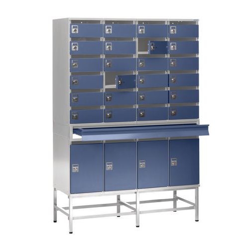 Tiroir de tri pour armoire à courrier largeur 120 cm Gris/Bleu - Image principale