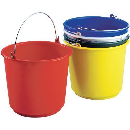 Lot de 5 Seaux de ménage 12 L Assortis - Image 2