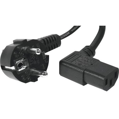 Cordon d'alimentation PC CEE7 / C13 coudé noir - 1,8 m - Image principale