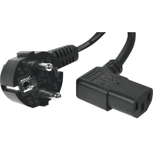 Cordon d'alimentation PC CEE7 / C13 coudé noir - 3,0 m - Image principale