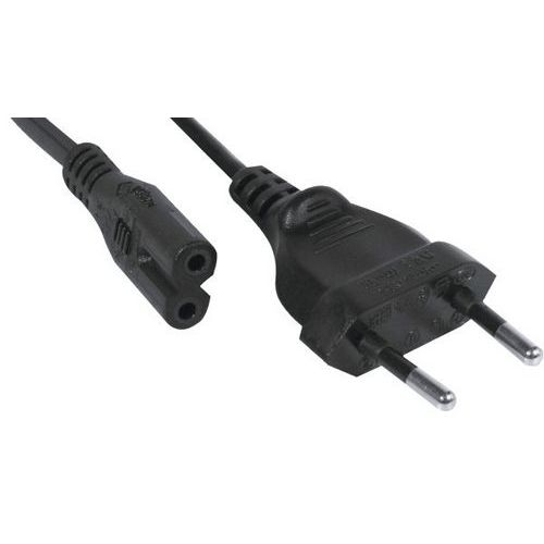 Cordon d'alimentation bipolaire pour PC portable noir -3,0 m - Image principale
