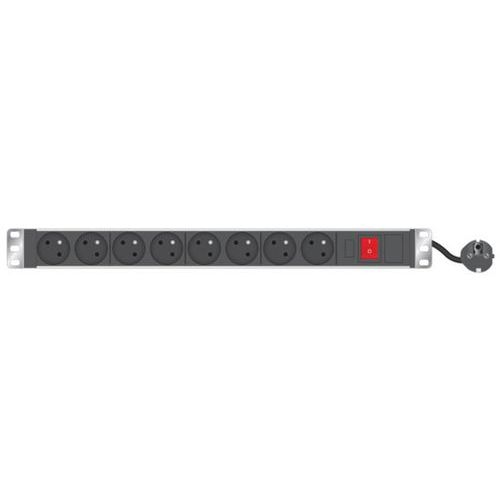 Multiprise 19'' 8 prises avec interrupteur et voyant - Image principale