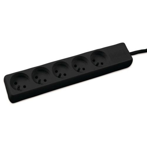 Multiprise 5 prises sans interrupteur noire - 1,5 m - Image principale