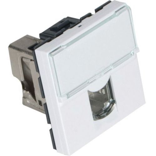 Plastron mosaic 45X45 1 port RJ45 cat 6A stp - Image principale