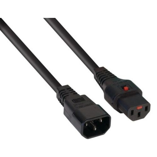 Rallonge d'alimentation C14 / C13 à verrouillage noire 0,5 m - Image principale