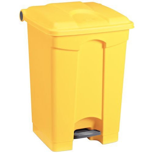 Poubelle plastique agroalimentaire 70 L jaune - Image principale
