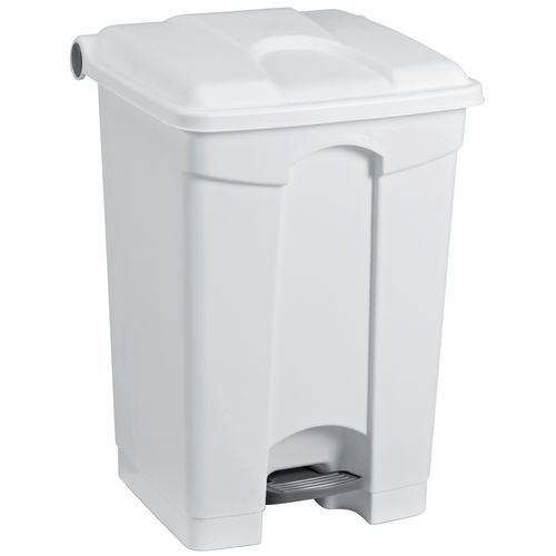 Poubelle plastique agroalimentaire 70 L blanc - Image principale