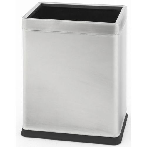 Corbeille à double paroi rectangulaire inox 10L - Image principale