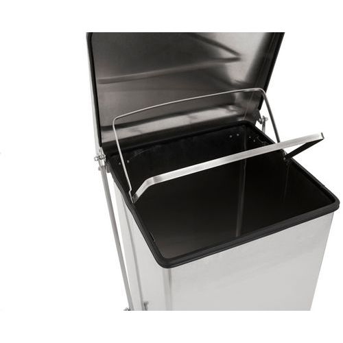Conteneur à pédale industriel - 152 L, Coloris : Gris - Image 3