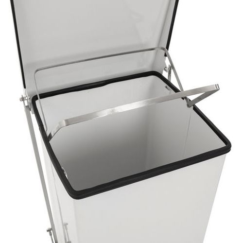 Conteneur à pédale industriel - 152 L, Coloris : Blanc - Image 2