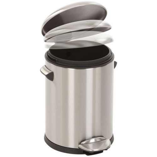 Poubelle à pédale Belle Deluxe 5L, Matériau : Inox - Image 2