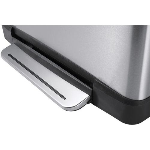 Poubelle à pédale E-Cube rectangulaire-  40 L, Matériau : Inox - Image 5
