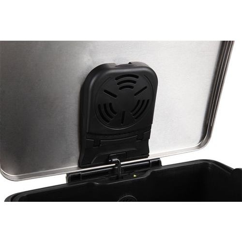 Poubelle à pédale E-Cube rectangulaire-  40 L, Matériau : Acier - Image 3