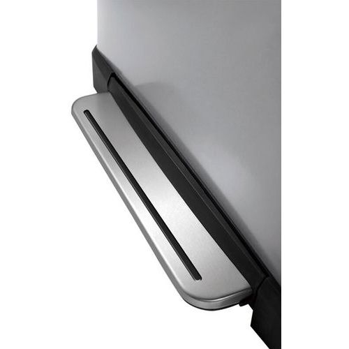 Poubelle à pédale E-Cube rectangulaire - 50 L, Matériau : Inox - Image 3
