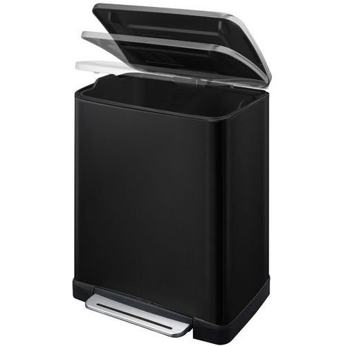 Poubelle à pédale E-Cube rectangulaire - 50 L, Matériau : Acier - Image 4