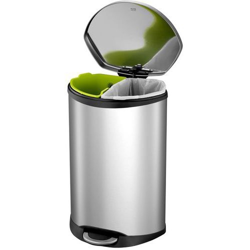 Poubelle Shell pour le tri sélectif 44L, Matériau : Inox - Image 2