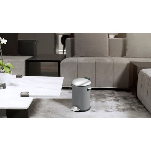 Poubelle à pédale Belle Deluxe 5 L  - EKO, Coloris : Gris - Image 3