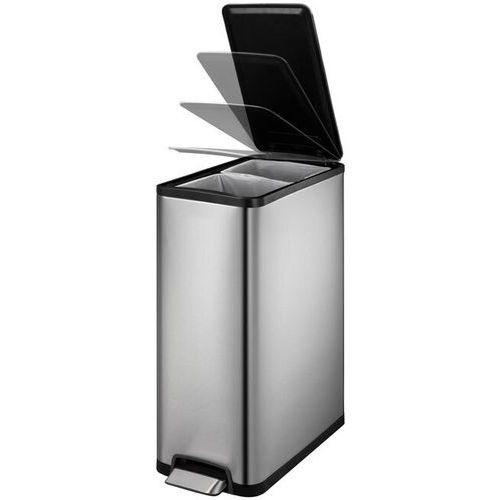 Poubelle à pédale Ecoslim Step Bin 20+20 L EKO inox mat - Image 4