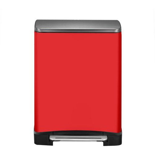 Poubelle à Pédale tri sélectif E-cube 28+18 ltr EKO rouge - Image 4