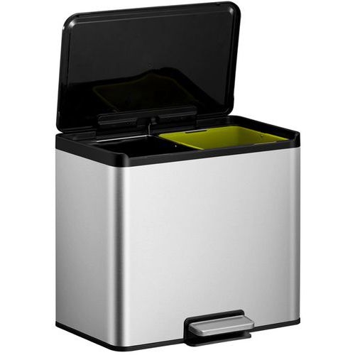 Poubelle à pédale Essential Recycler Step Bin 15+15 L inox m - Image 10