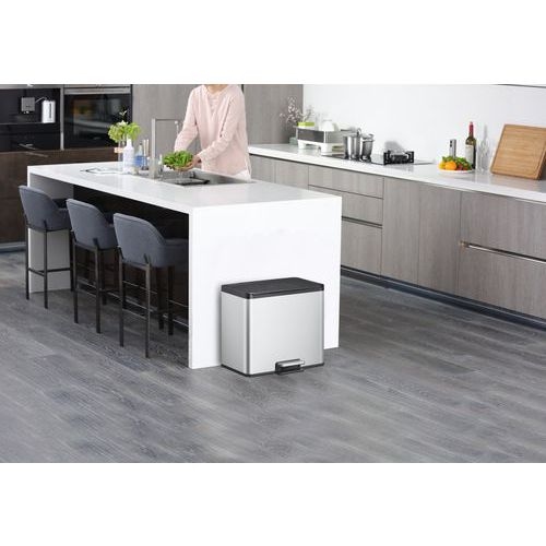 Poubelle à pédale Essential Recycler Step Bin 9+9+9 L inox m - Image 4