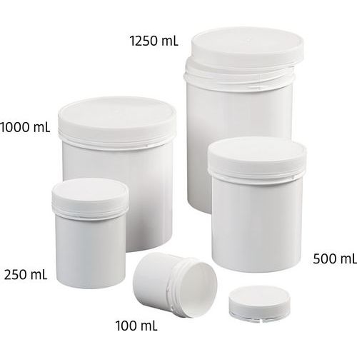 Pot plastique à couvercle vissant et inviolable - Image principale