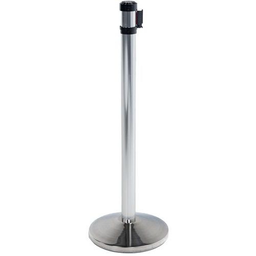 Poteau de balisage aluminium à sangle de 2 m Rouge - Image 6