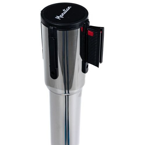 Poteau acier inoxydable à sangle 5 m - Socle à roulettes - Manutan Expert - Image 7