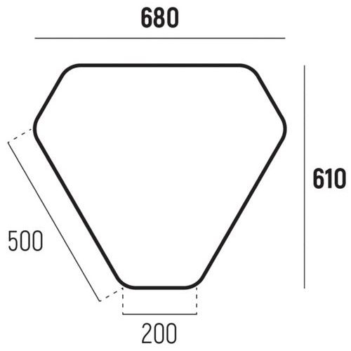 Table Géométra trapèze 60° 68x60,5 cm - Manutan Expert - Image 2