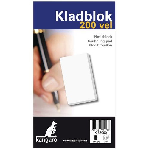 Lot de 10 Blocs feuilles encollées - 200 feuilles 200x120 - Blanc - Image principale