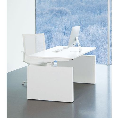 Piétement panneau fermé court 70 cm - Blanc - Vendu à l'unité - Image 2