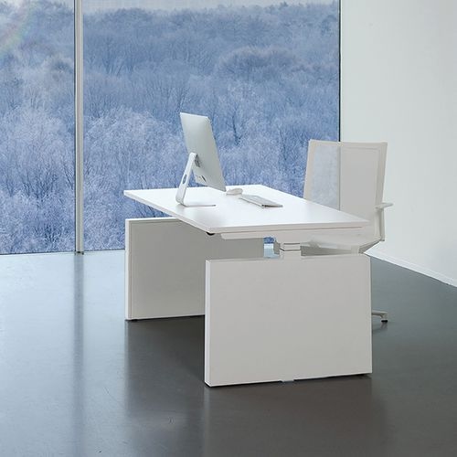 Piétement panneau fermé court 70 cm - Blanc - Vendu à l'unité - Image 4