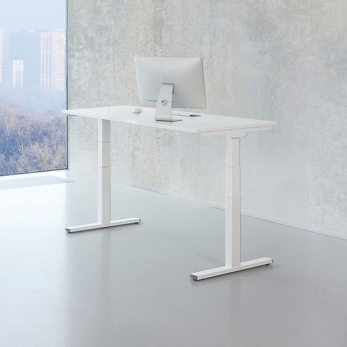 Bureau électrique ergonomique Kelli Blanc 180 cm - Image 2