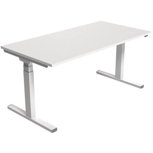 Bureau électrique ergonomique Kelli Blanc 160 cm - Image principale