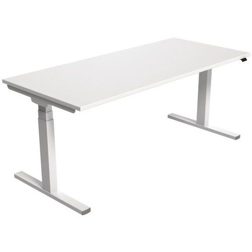 Bureau électrique ergonomique Kelli Blanc 180 cm - Image principale