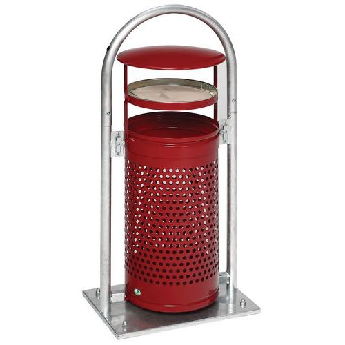 Poubelle support lyre - Galvanisé - 60 L - Image 3