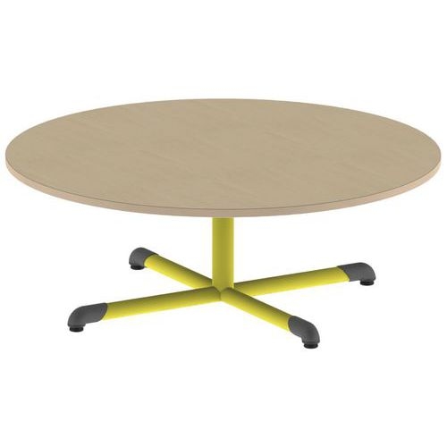Table fixe Chloé plateau hêtre pied central ronde - Mobidecor - Image principale